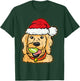Golden Retriever Tennis Ball Christmas Pajama Dog Puppy Xmas Women Kids T-Shirt - T-Shirt | Forest