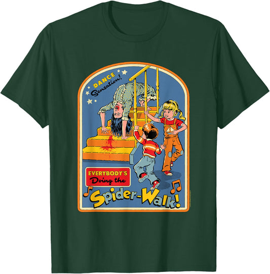Steven Rhodes Spider-Walk Dance Sensation Retro Dark Humor T-Shirt - T-Shirt | Forest