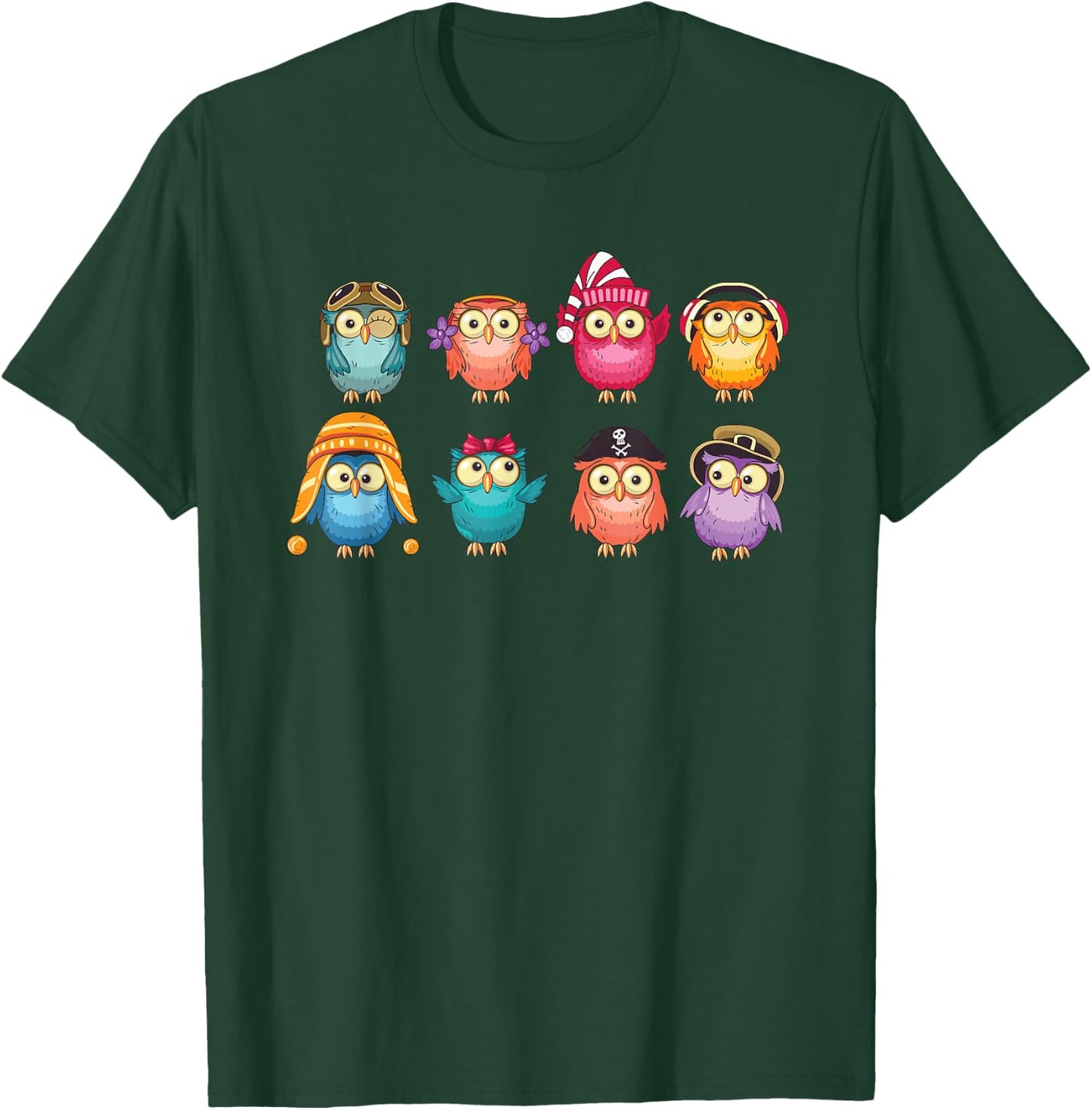 Cute Owls - Adorable Illustration - Owl Collection - Classic T-Shirt - T-Shirt | Forest