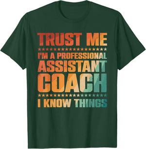 Cute Assistant Coach Women Softball Baseball Coaches T-Shirt - T-Shirt | Forest