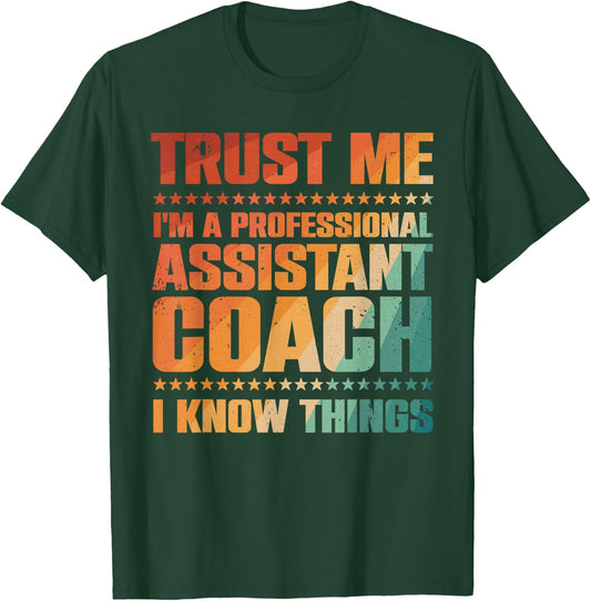 Cute Assistant Coach Women Softball Baseball Coaches T-Shirt - T-Shirt | Forest