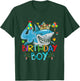 4th Birthday Shark Ocean Theme Party 4 Years Old For Boy T-Shirt - T-Shirt | Forest