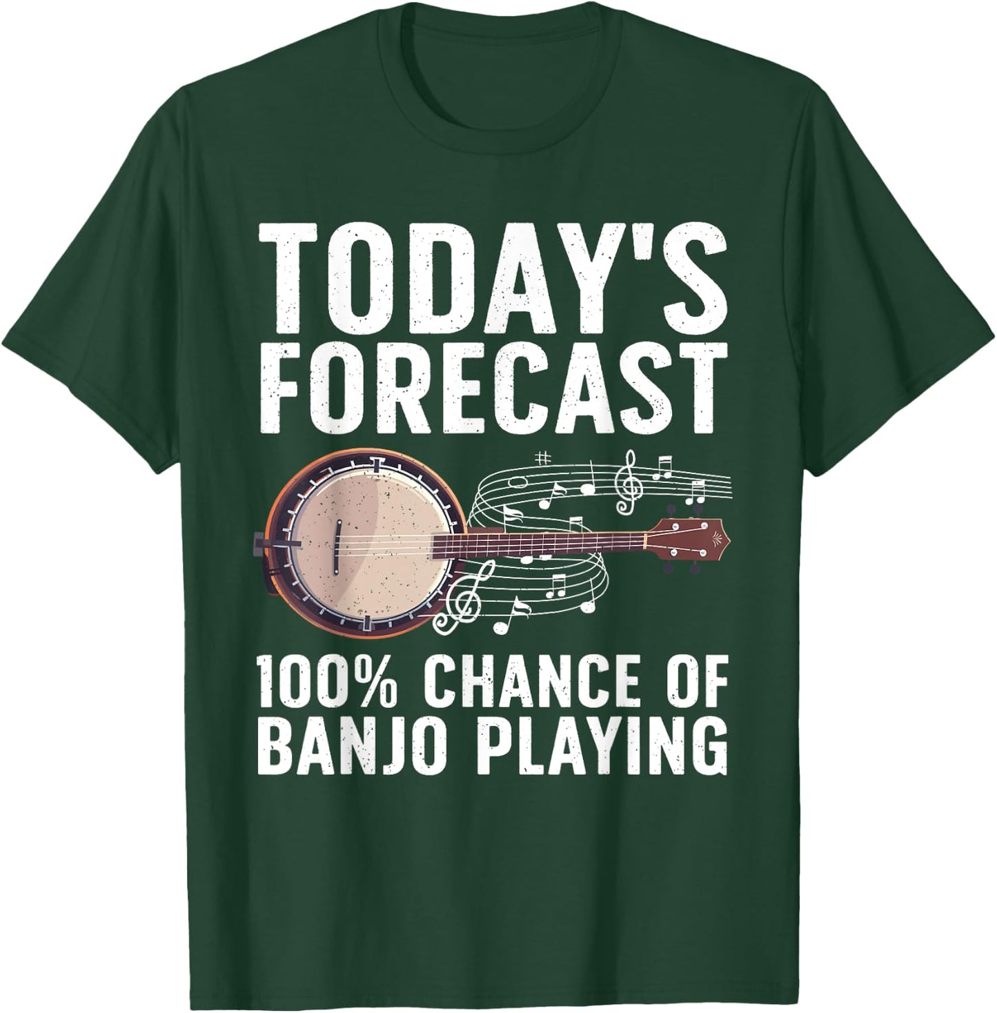 Funny Banjo Art Women Bluegrass Instrument Player T-Shirt - T-Shirt | Forest