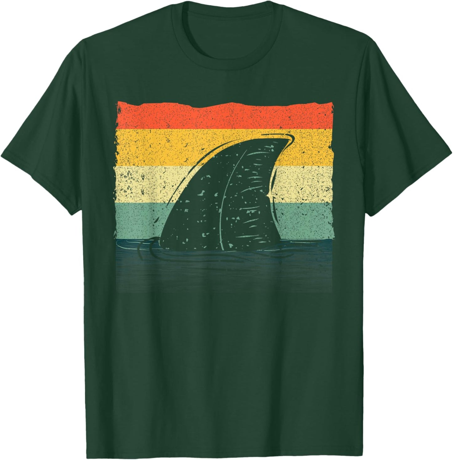 Cool Shark Fin Women Shark Ocean Sharks Summer T-Shirt - T-Shirt | Forest