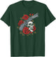 Skeleton Roses 1980s Glam 80s - Guns Rock Music Skull Rose T-Shirt - T-Shirt | Forest