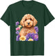 Cute Goldendoodle Doodle Dog Floral Design T-Shirt - T-Shirt | Forest