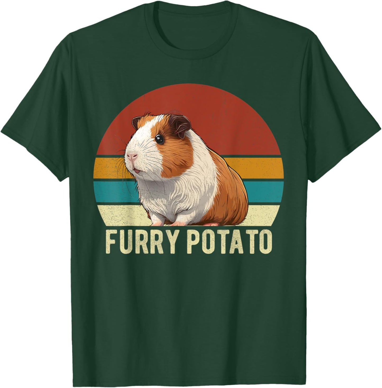 Guinea Pig Shirt Furry Potato Vintage Guinea Pig Funny T-Shirt - T-Shirt | Forest