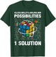 Funny Speed Cubing One Solution Math Lovers Boys Girls T-Shirt - T-Shirt | Forest