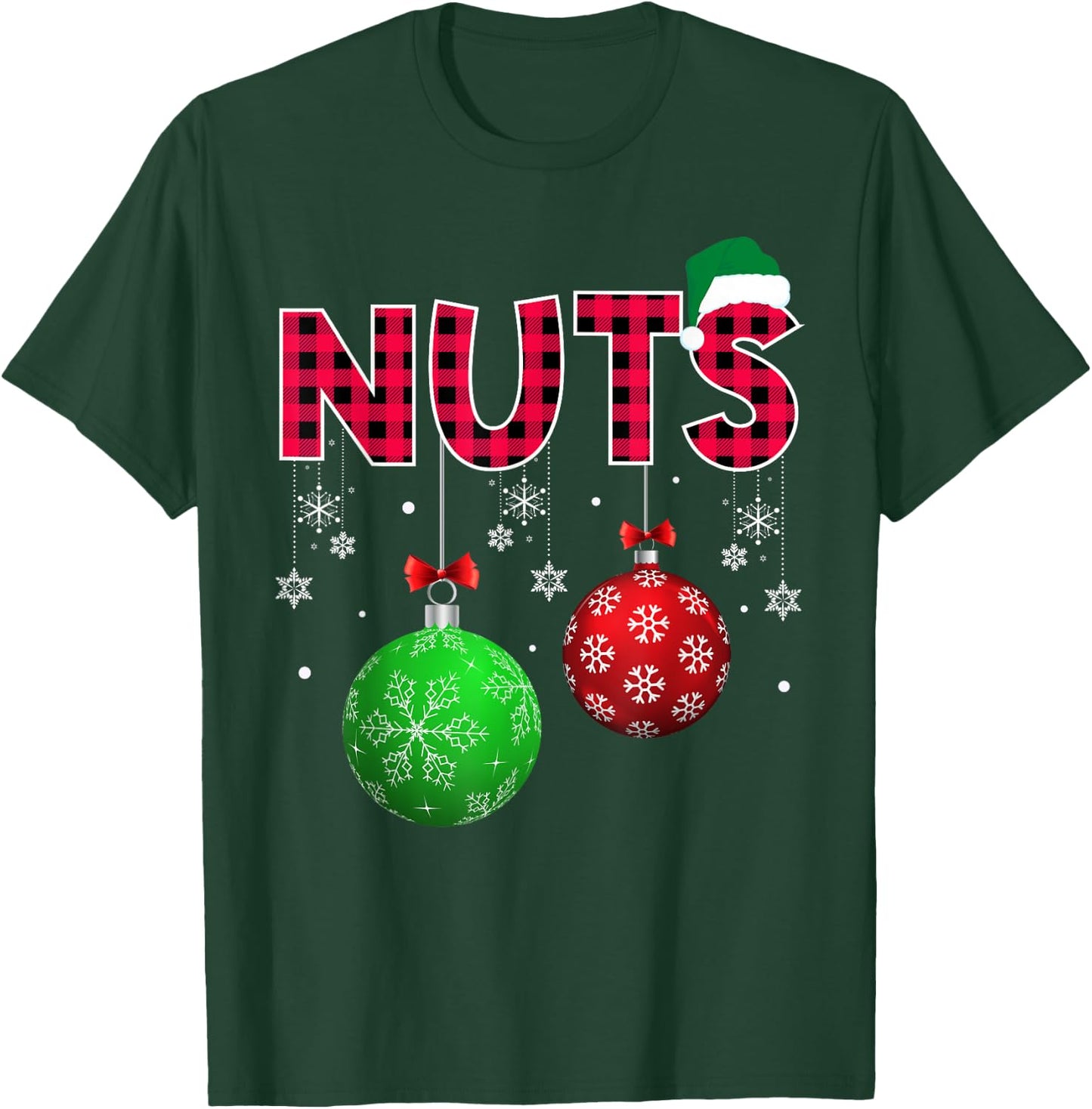 Chest Nuts Funny Adult Christmas Couple Matching Chestnuts T-Shirt - T-Shirt | Forest