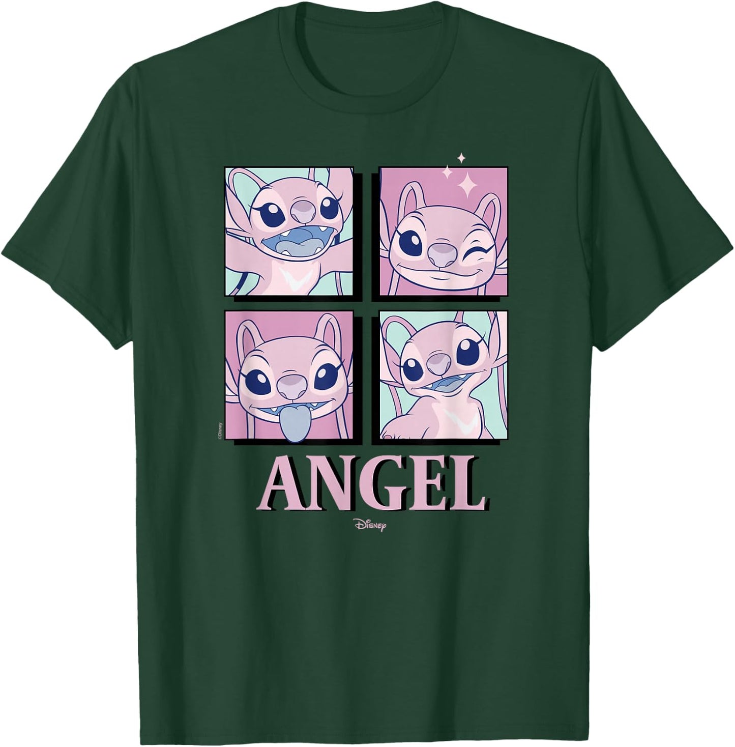 Lilo & Stitch - Angel Grid T-Shirt - T-Shirt | Forest