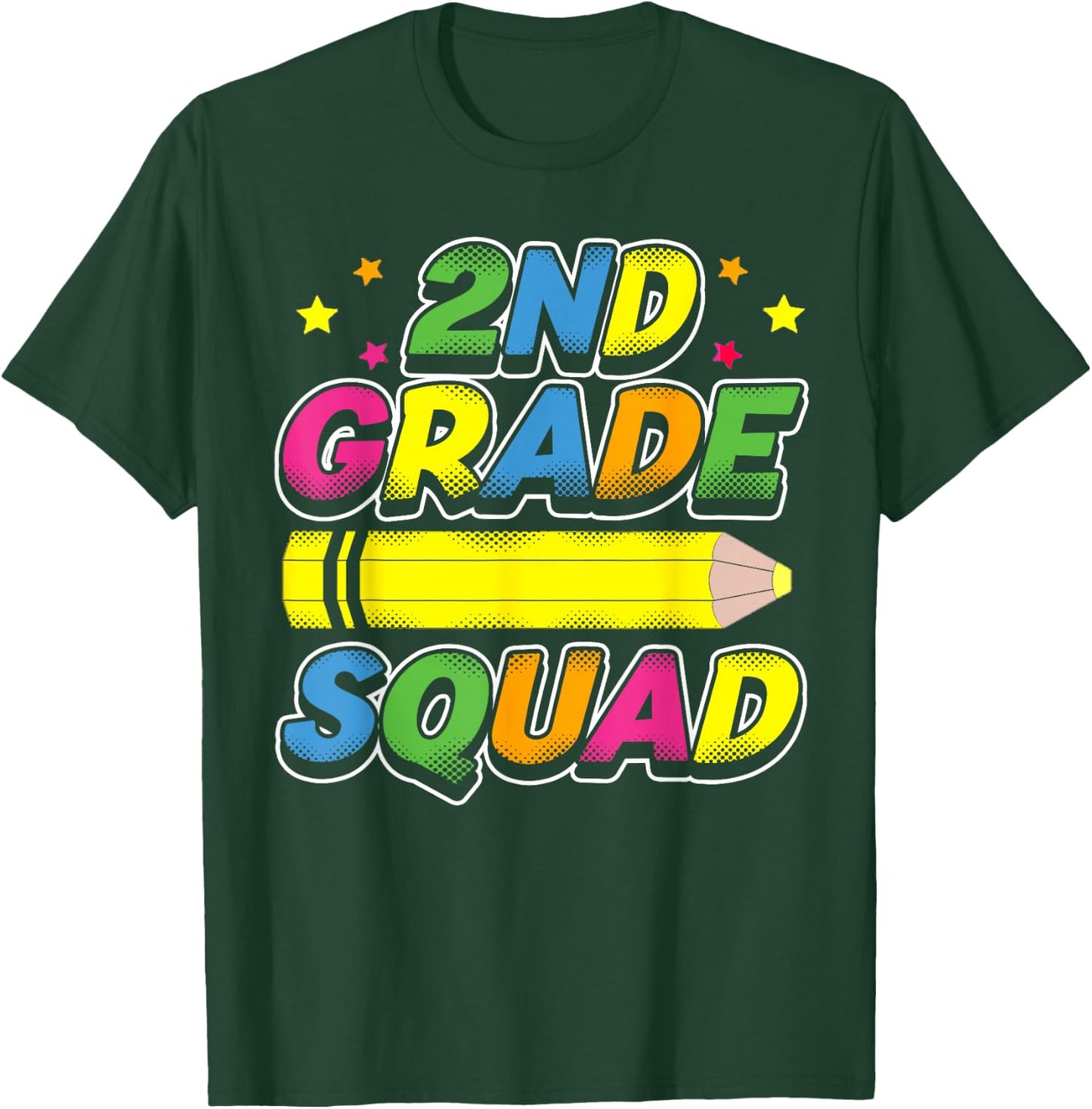 2nd Grade Squad, Teacher & Student Matching, Back To School T-Shirt - T-Shirt | Forest
