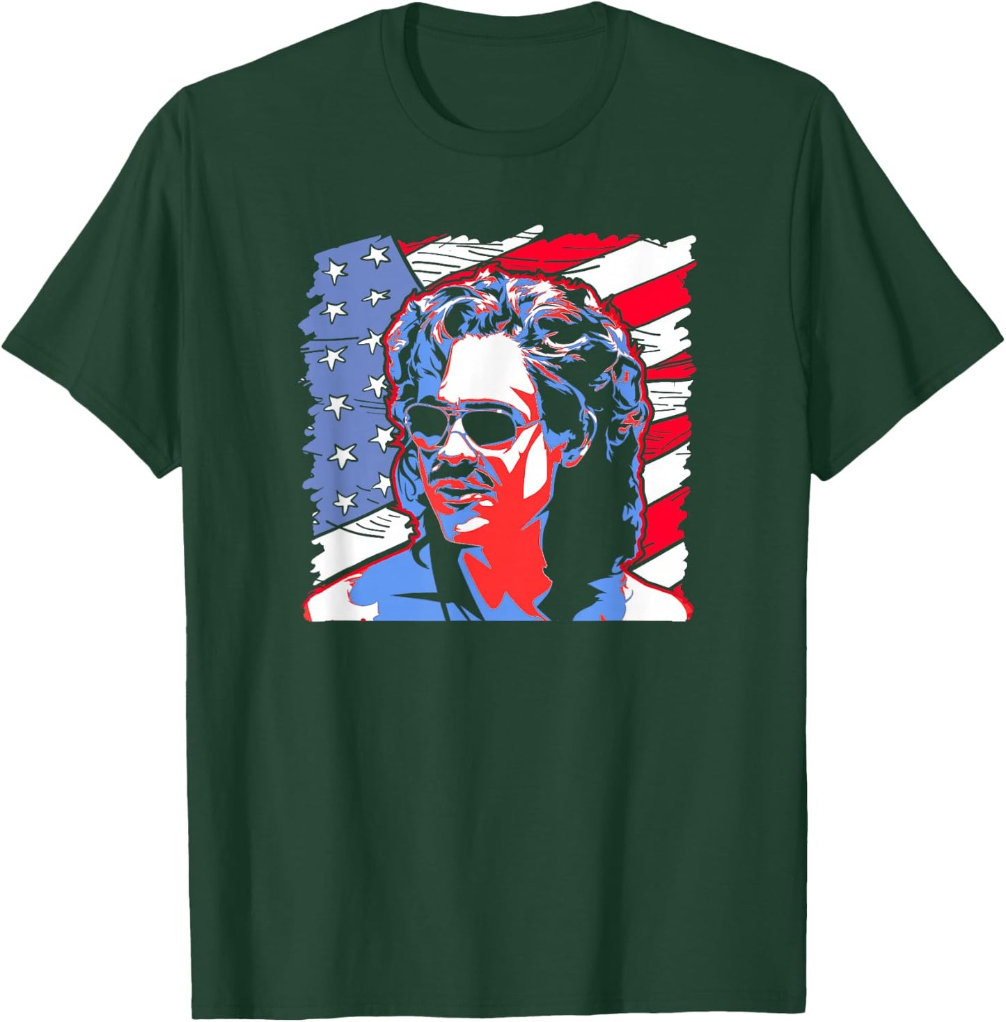 Stranger Things Billy Hargrove Flag USA Boy Americana T-Shirt - T-Shirt | Forest