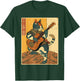 Japanese Samurai Cat Playing The Electric Guitar Men Women T-Shirt - T-Shirt | Forest