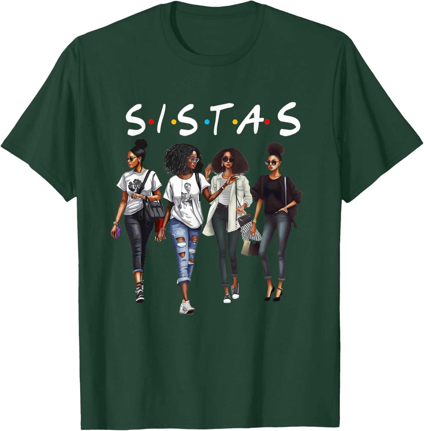 Melanin Queen African American Pride Black Girl Magic Attire T-Shirt - T-Shirt | Forest