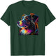 Australian Shepherd Mini Colorful Abstract Line Art T-Shirt - T-Shirt | Forest