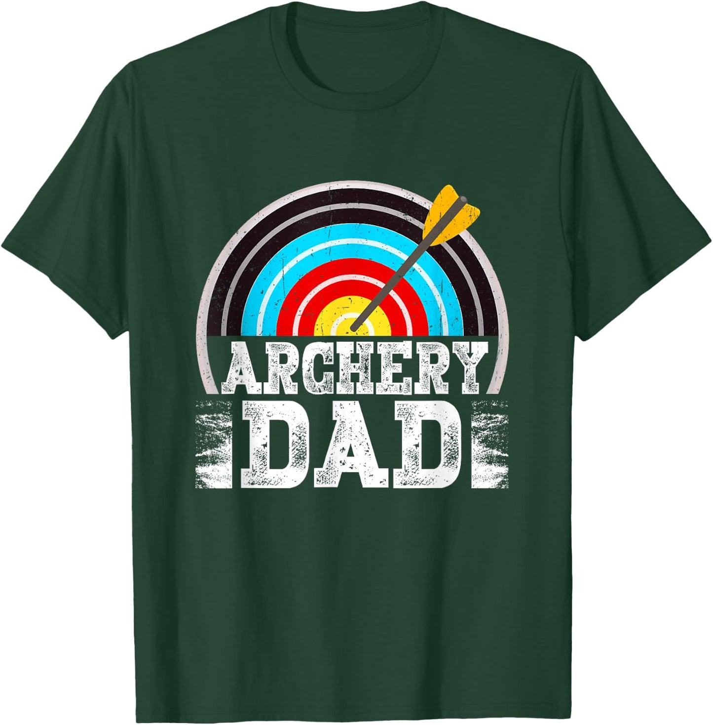 Matching Family Archery Dad Arrow Target Team Photo T-Shirt - T-Shirt | Forest