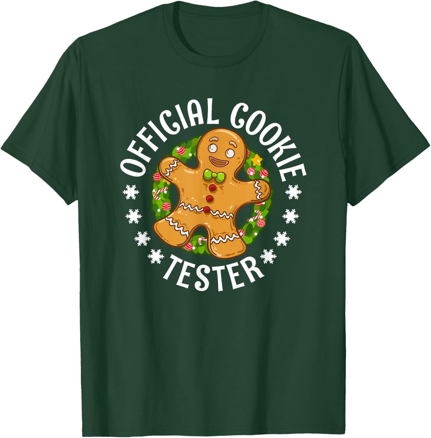 Christmas Official Cookie Tester Men Women Kids Youth T-Shirt - T-Shirt | Forest