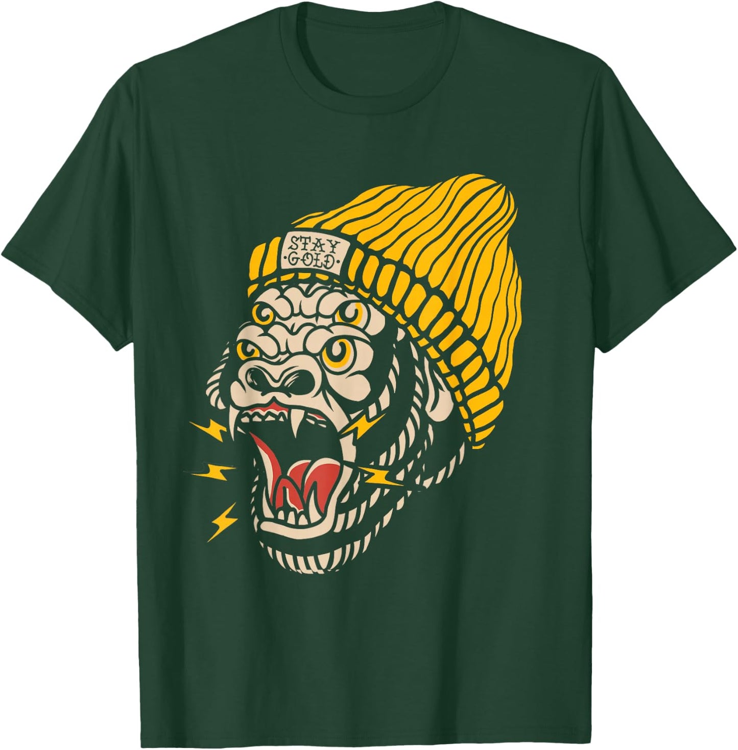 Gorilla Inked Flash Old School Ink Addict Traditional Tattoo T-Shirt - T-Shirt | Forest