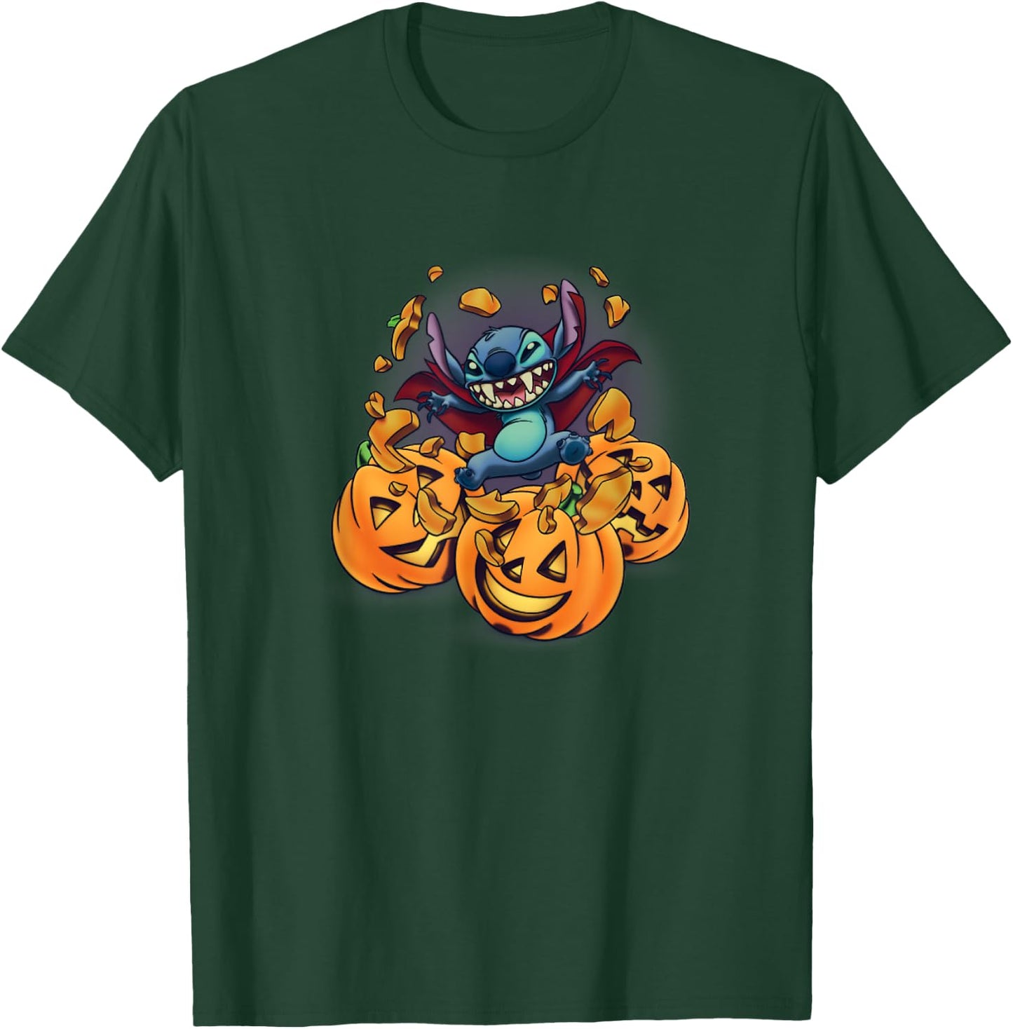 Disney Lilo & Stitch Halloween Cute Stitch Vampire Portrait T-Shirt - T-Shirt | Forest