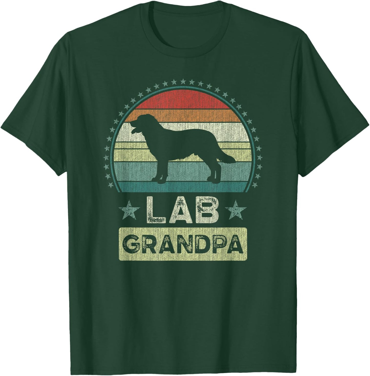 Lab Grandpa, Father's Day, Labrador Grandfather T-Shirt - T-Shirt | Forest