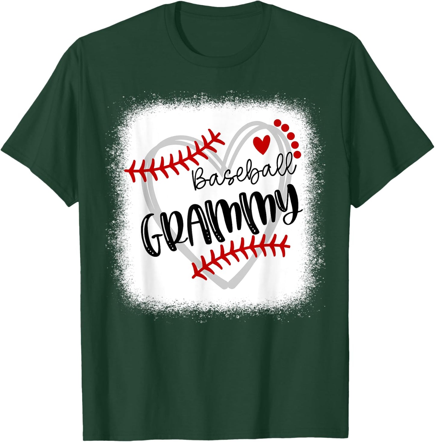 Personalized Baseball Heart Cute Grammy Women Baseball T-Shirt - T-Shirt | Forest