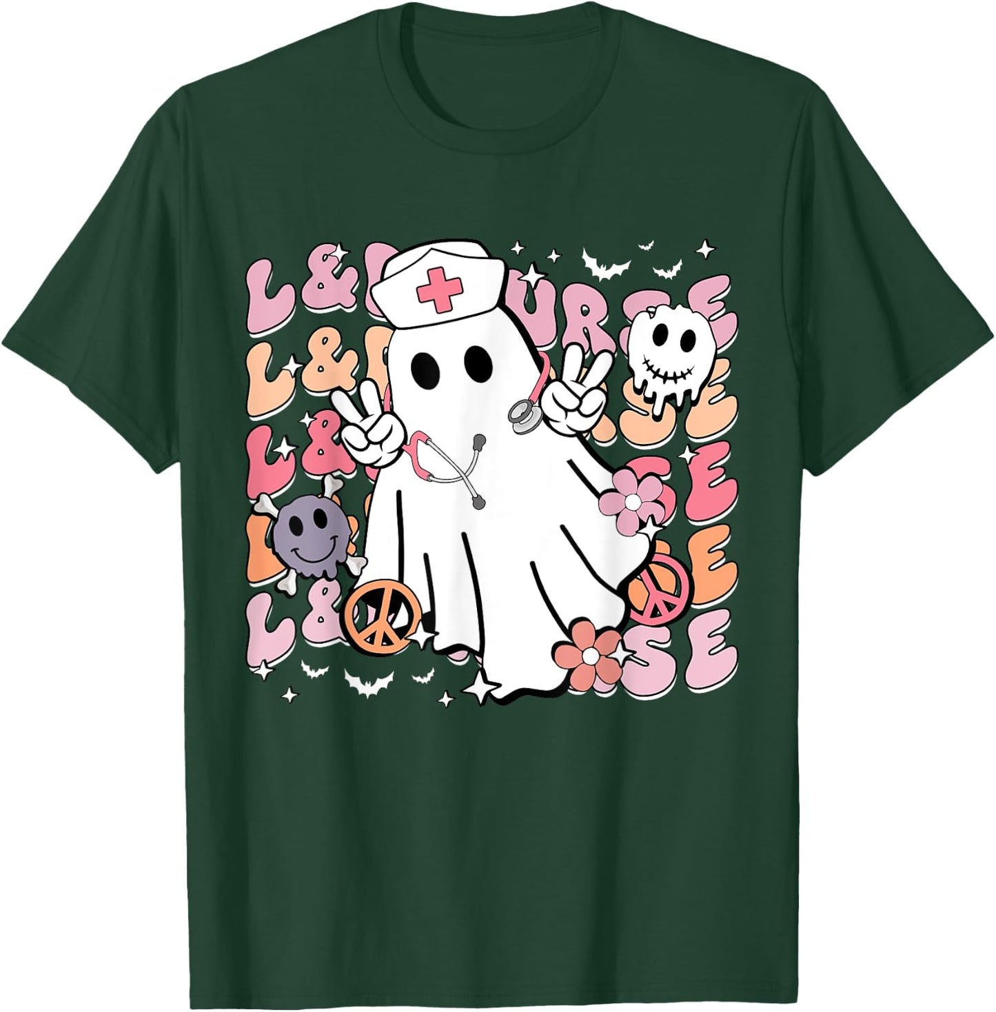Groovy Labor & Delivery Funny Halloween Costume L&D Nurse T-Shirt - T-Shirt | Forest