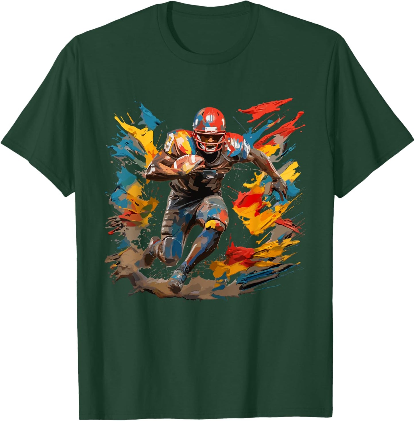 Football player paint T-Shirt - T-Shirt | Forest