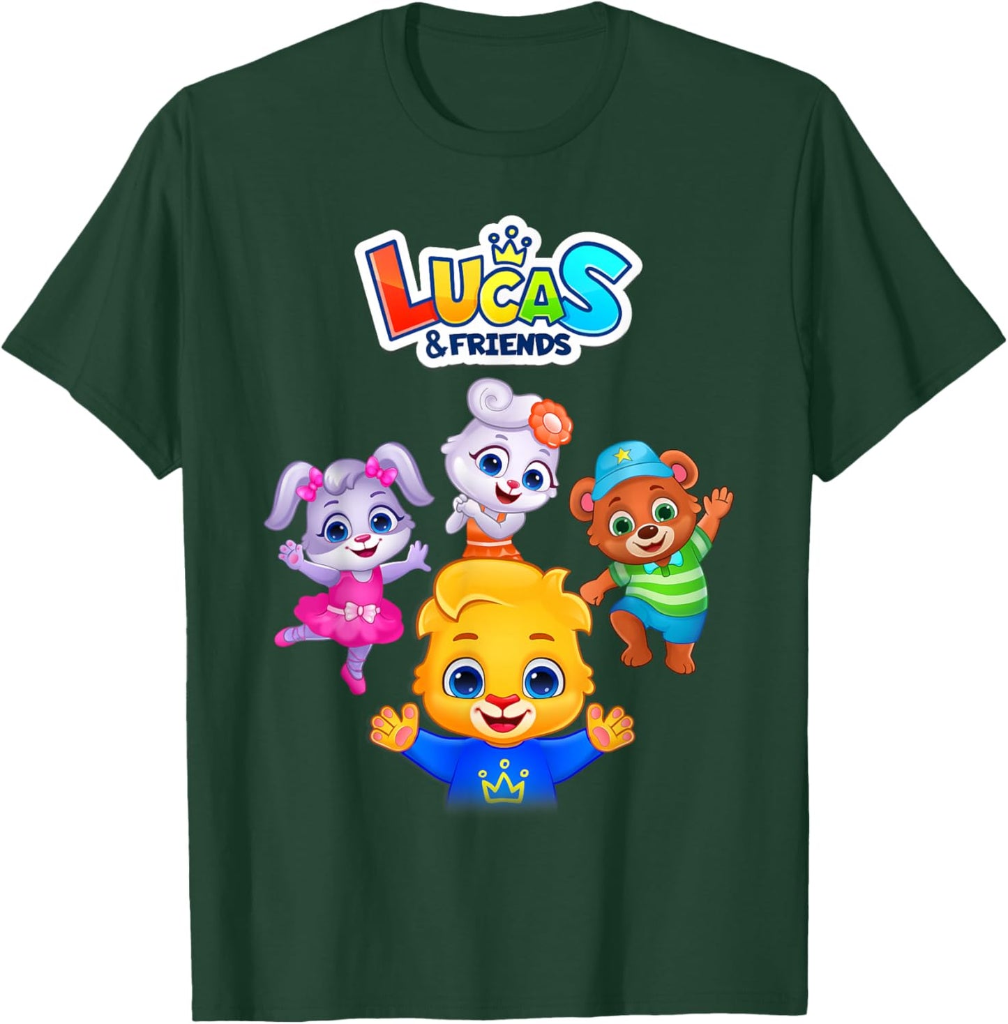 Lucas & Friends Graphic Official | RV AppStudios Small T-Shirt - T-Shirt | Forest