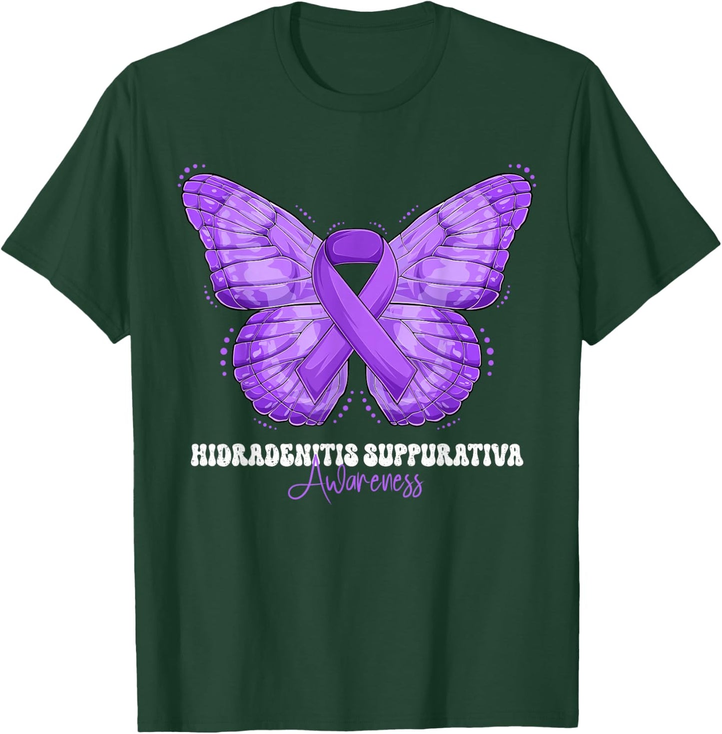 Hidradenitis Suppurativa Awareness Month Purple Ribbon T-Shirt - T-Shirt | Forest