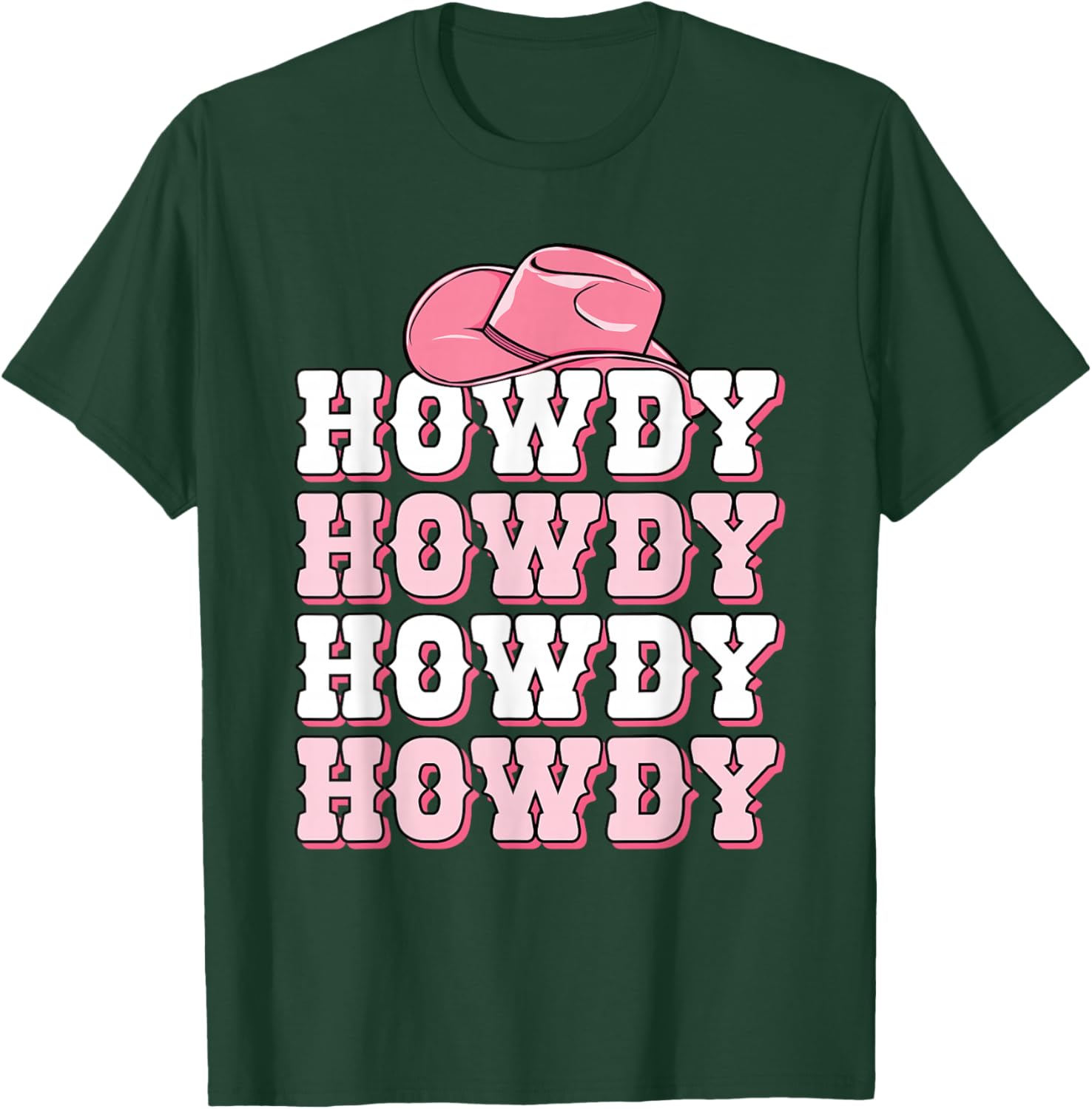 Cute Howdy Western Country Cowgirl Texas Rodeo Women Girls T-Shirt - T-Shirt | Forest