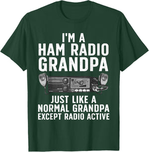 Funny Ham Radio Art for Grandpa Ham Operator Amateur Radio T-Shirt - T-Shirt | Forest