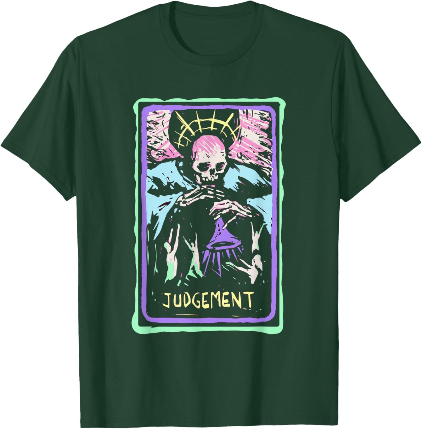 Judgement Tarot Card Witchcraft Occult Pastel Goth Skeleton T-Shirt - T-Shirt | Forest