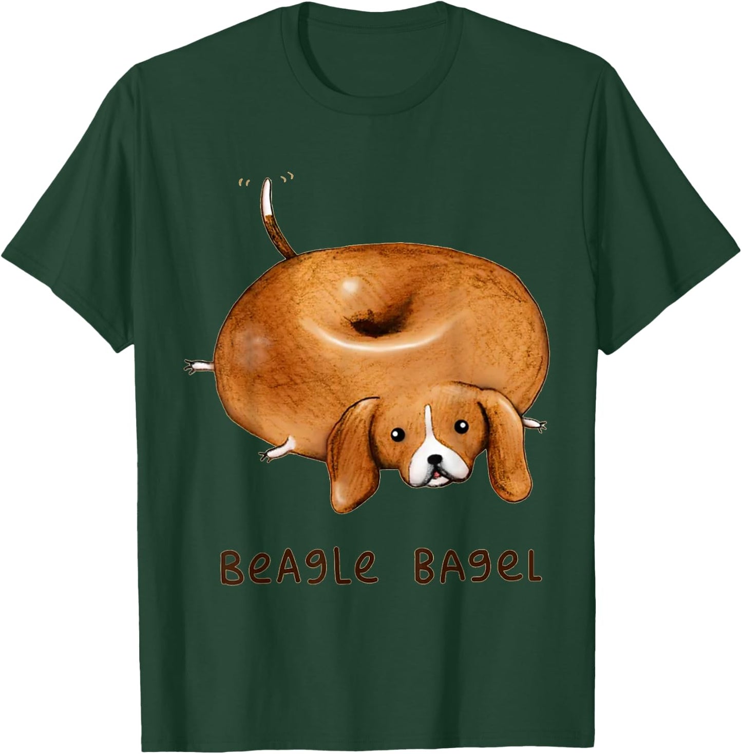 Beagle Bagel - Funny Cute Dog Women Kids T-Shirt - T-Shirt | Forest