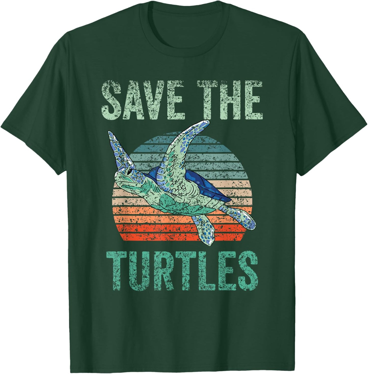 Save The Turtles Animal Turtle Pet Lover T-Shirt - T-Shirt | Forest