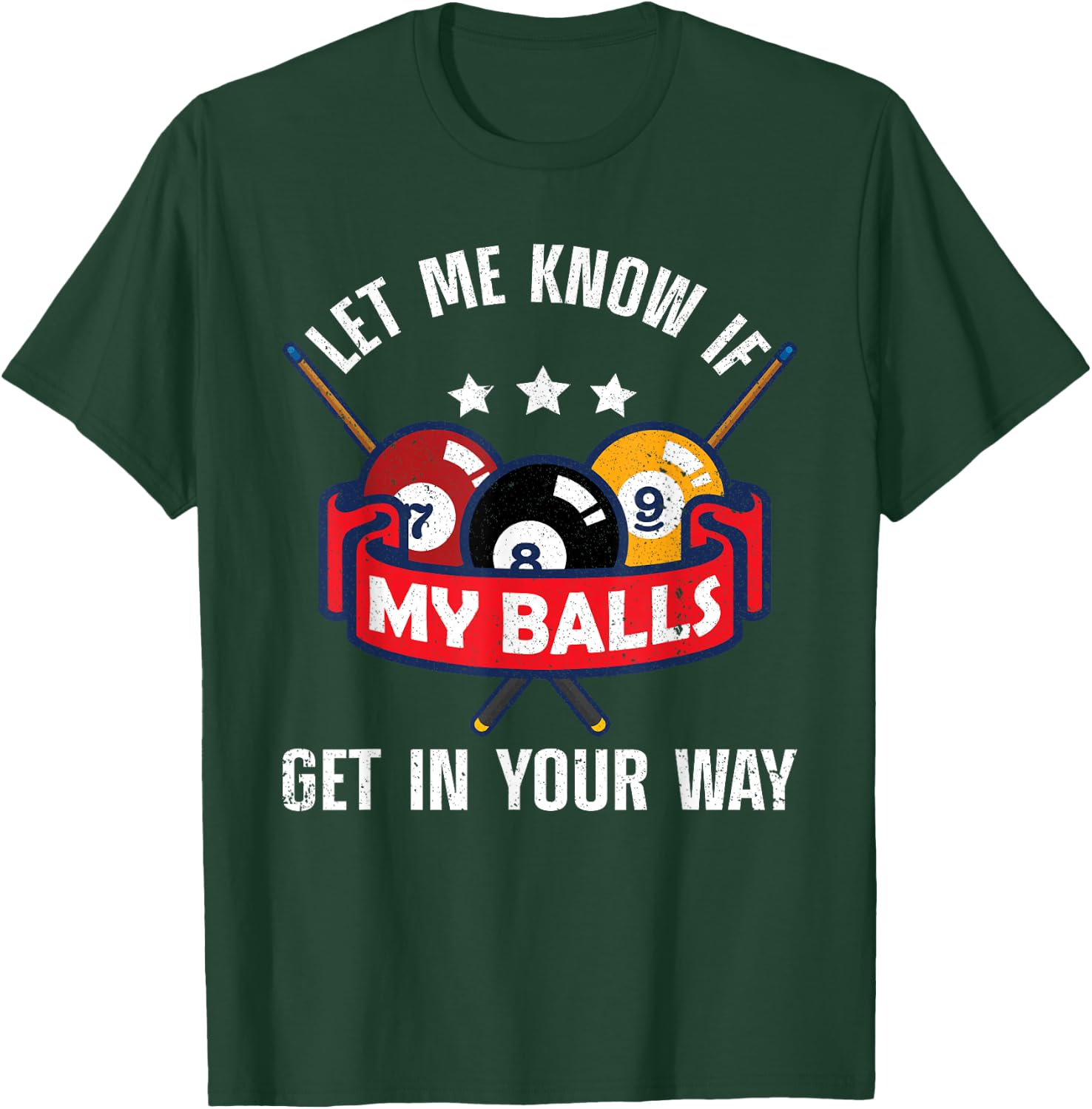 Funny Billiards Design Pool Player Men Women Billiard Lovers T-Shirt - T-Shirt | Forest