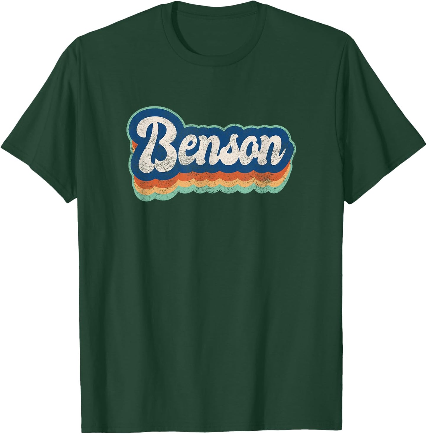 Benson First Name Boy Vintage Style 70s 80s Personalized T-Shirt - T-Shirt | Forest