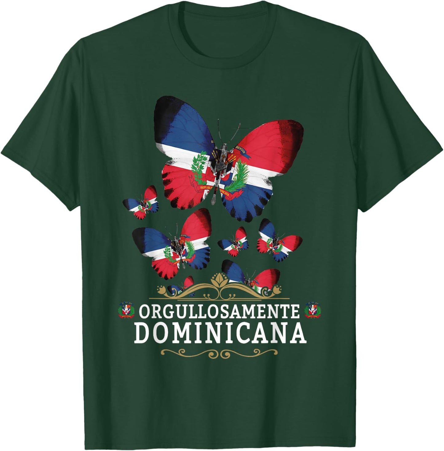Republica Dominicana Butterfly & Dominican Flag T-Shirt - T-Shirt | Forest