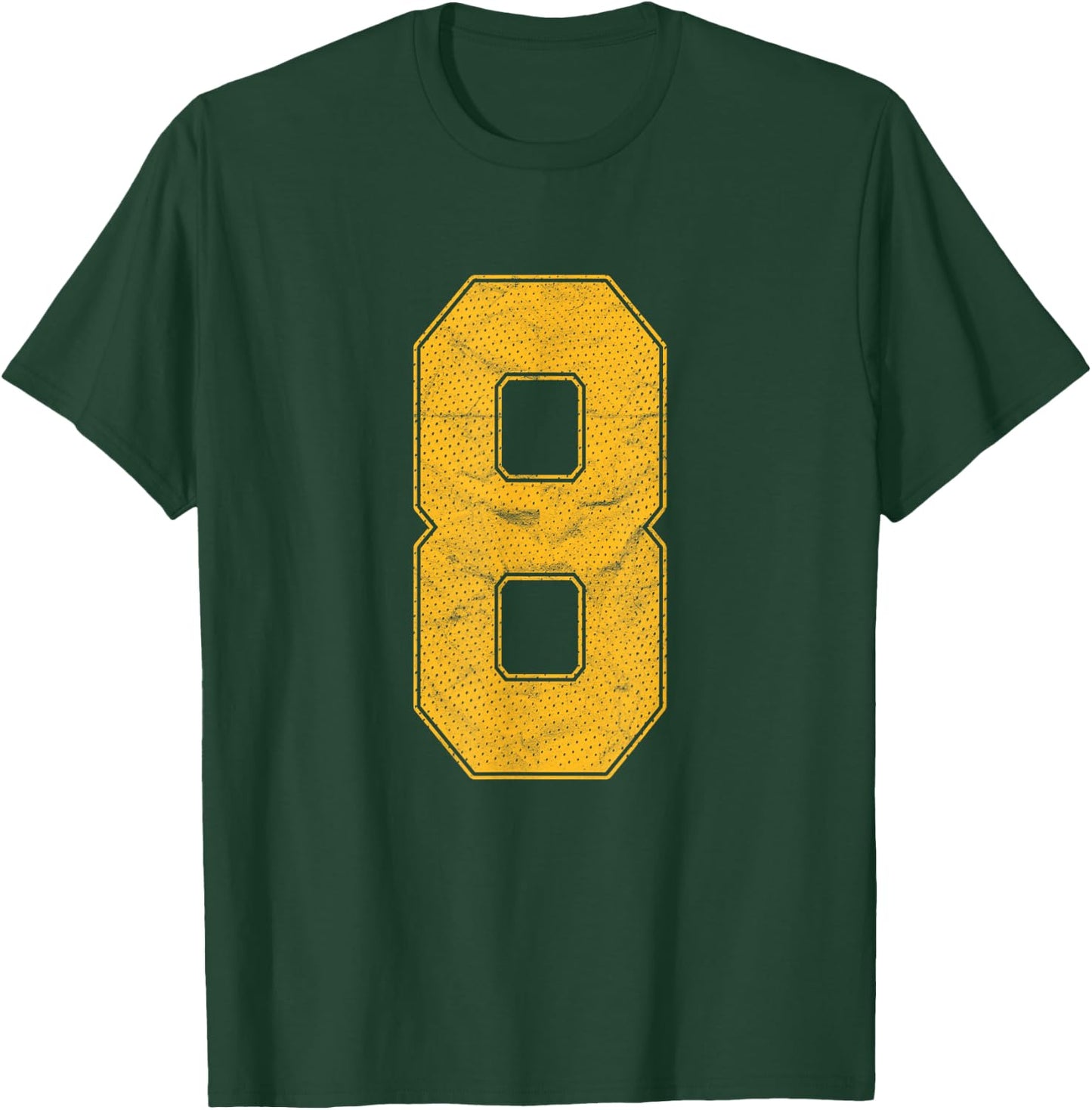 Number 8 Numbered Uniform Sports Team Jersey 8th Birthday T-Shirt - T-Shirt | Forest