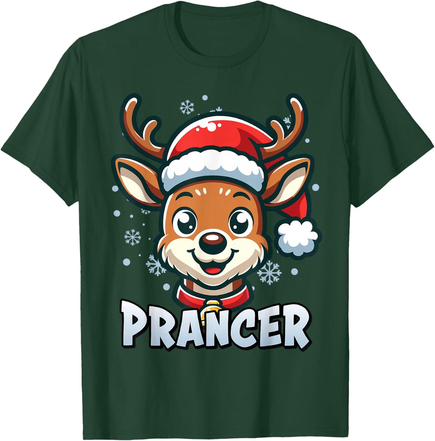 Santa’s Reindeer Prancer Xmas Group Costume T-Shirt - T-Shirt | Forest
