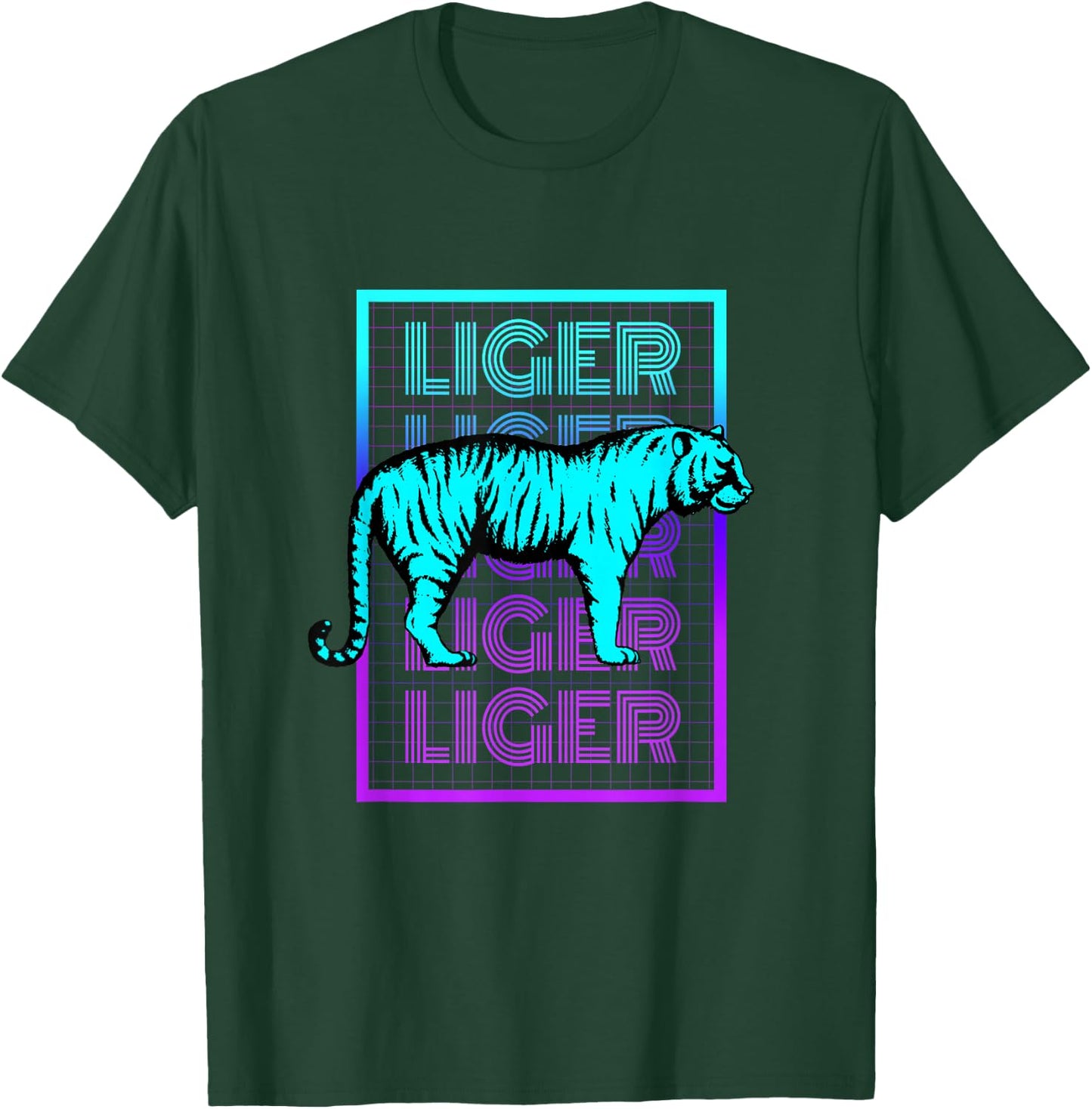 Liger Tiger Vintage Retro Liger T-Shirt - T-Shirt | Forest