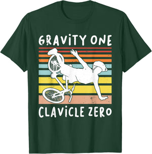 BROKEN COLLARBONE: Clavicle Zero, Cycling, Biker, Bike T-Shirt - T-Shirt | Forest