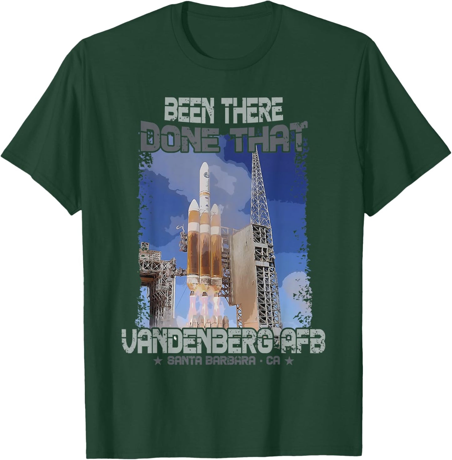 Vandenberg AFB Air Force Base Spaceflight Launch T-Shirt - T-Shirt | Forest
