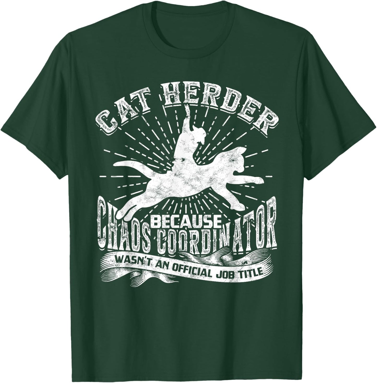 Cat Herding Champion Professional Cat Herder Men Women T-Shirt - T-Shirt | Forest