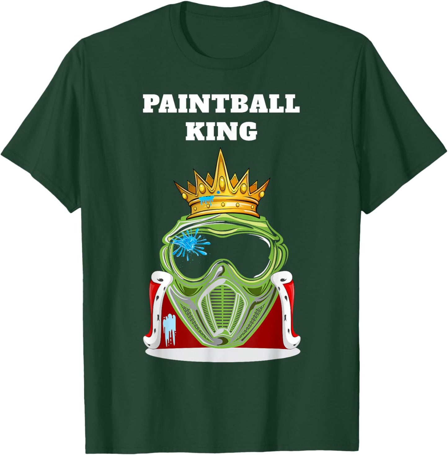 Paintball Shirts for Boys | Boys Paintball | Black, Small, Short Sleeve, Regular Fit, Cotton 60% Polyester 40%, Modern, King, Paintball T-Shirt - T-Shirt | Forest