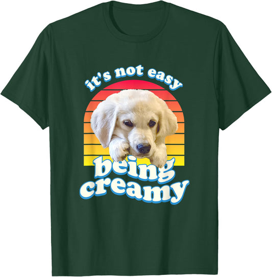 English Cream Golden Retriever Funny ECGR Puppy Vintage 80's T-Shirt - T-Shirt | Forest