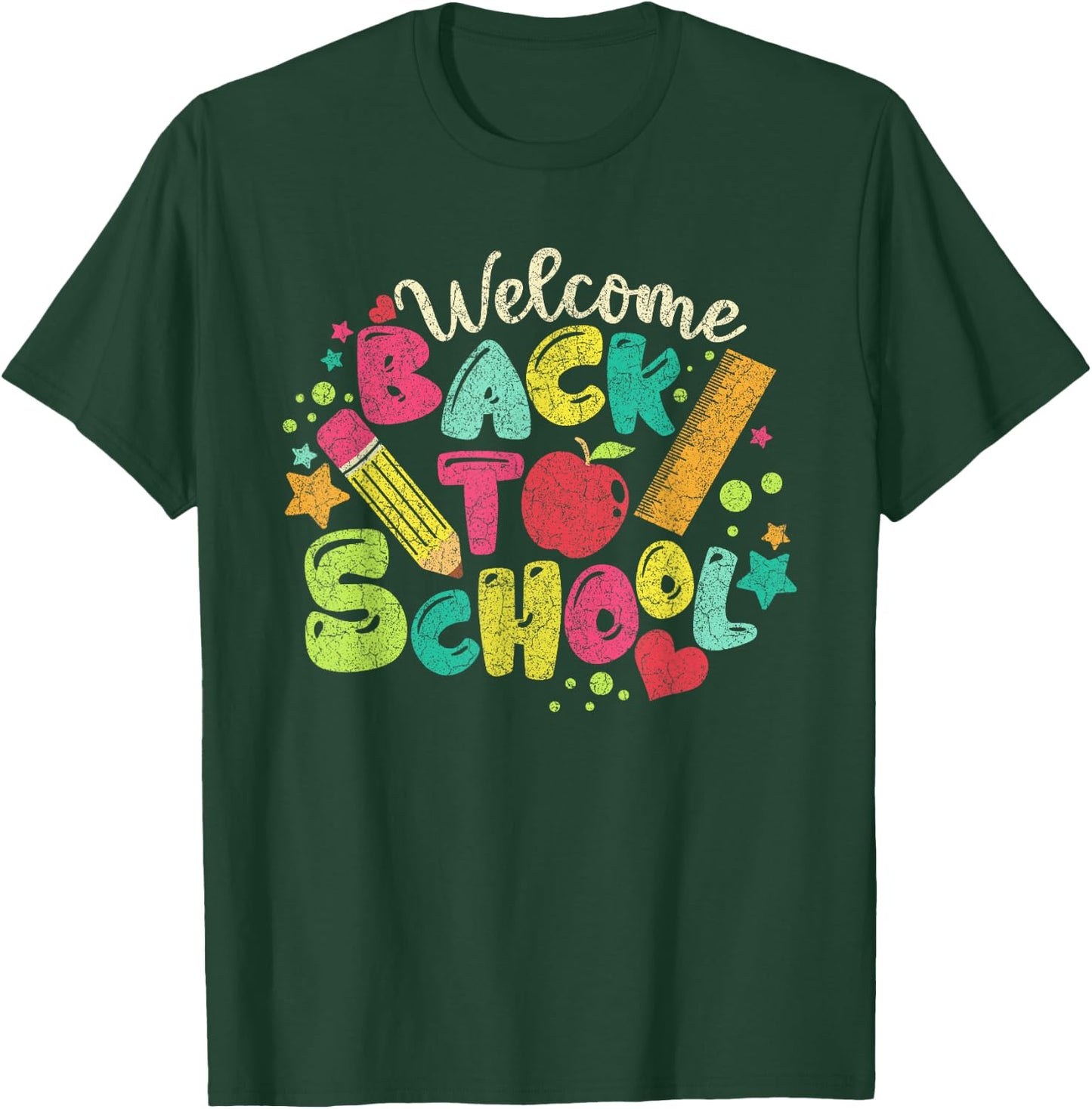 Welcome Back To School Ruler Pencil Kid T-Shirt - T-Shirt | Forest