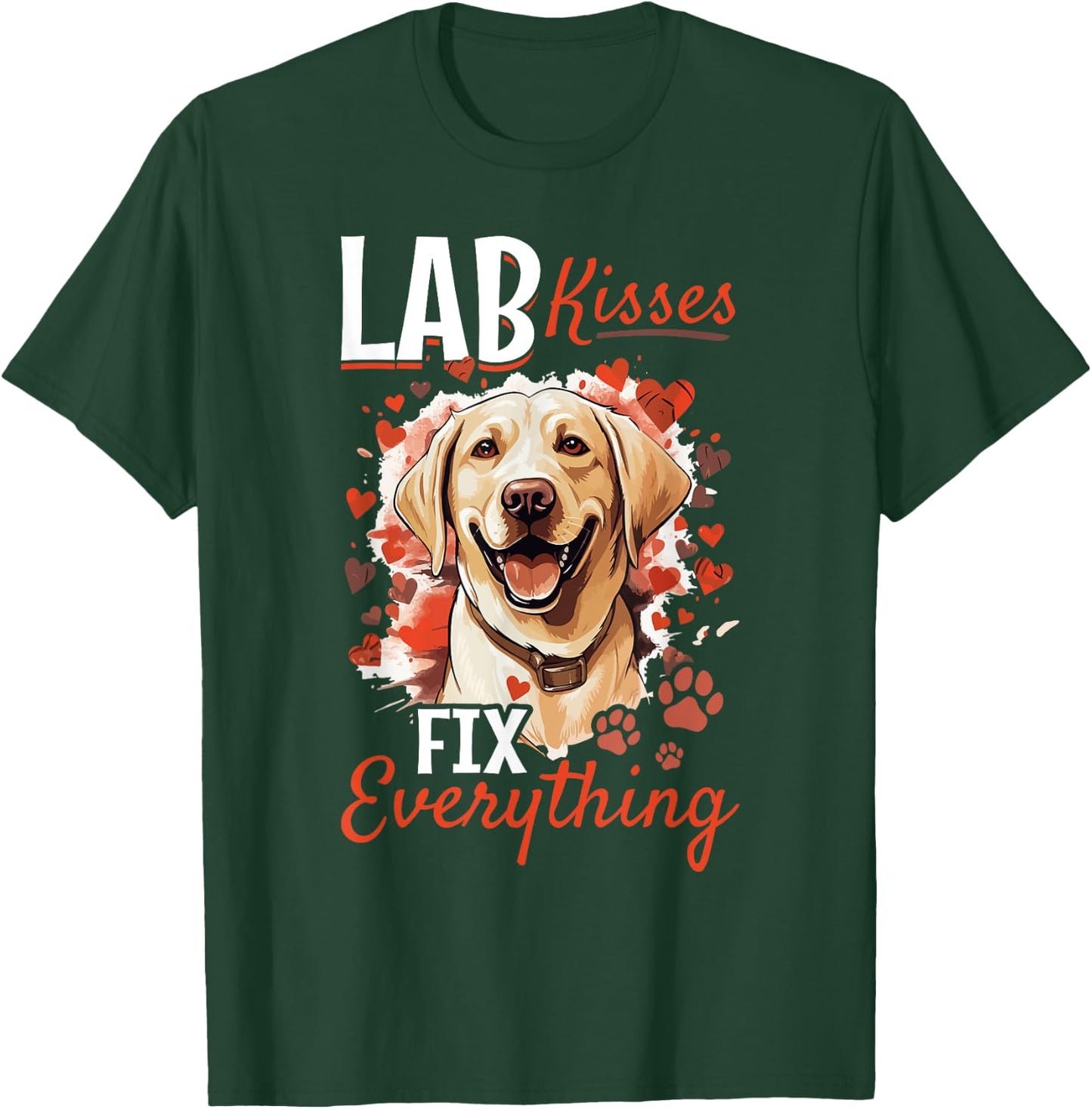 Labrador Dog Breed Pet - Lab kisses fix everything T-Shirt - T-Shirt | Forest