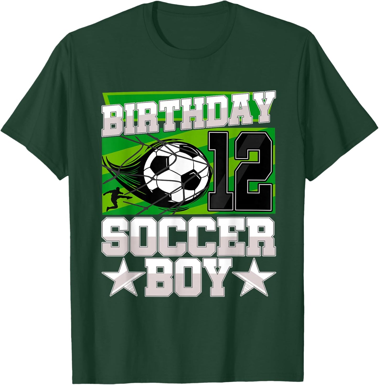 Soccer Birthday Party - 12th Birthday Boy 12 Years Old T-Shirt - T-Shirt | Forest
