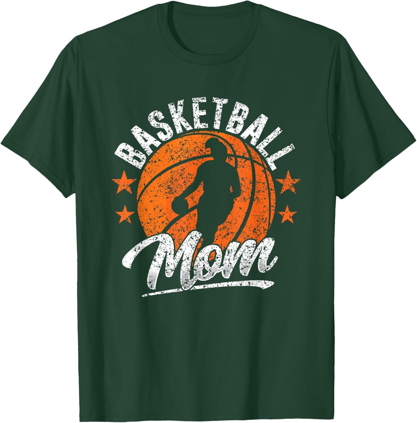 Basketball Mom Coach Match Player Team Mother Mommy Mama T-Shirt - T-Shirt | Forest