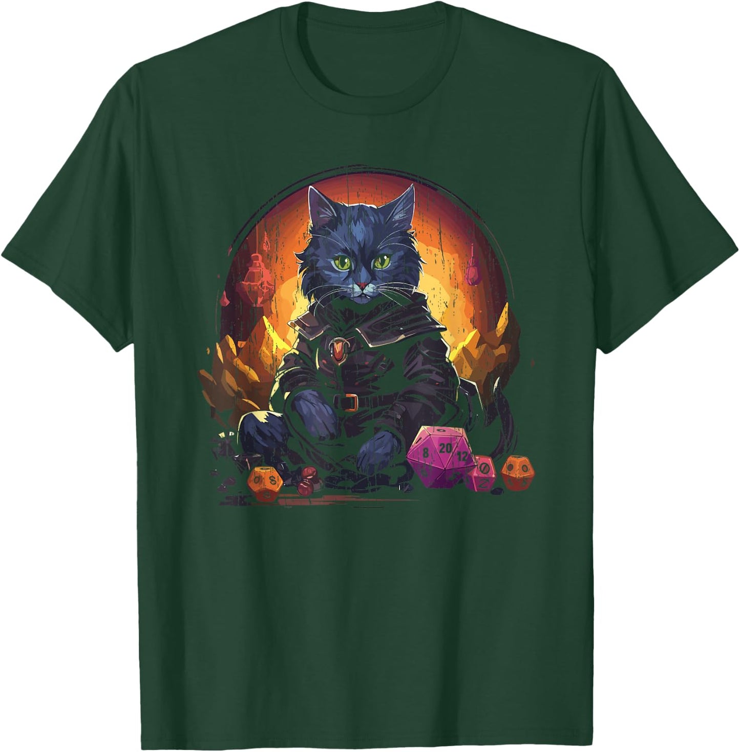 RPG Gaming Role Playing D20 Tabletop Games Funny RPG Gamer T-Shirt - T-Shirt | Forest
